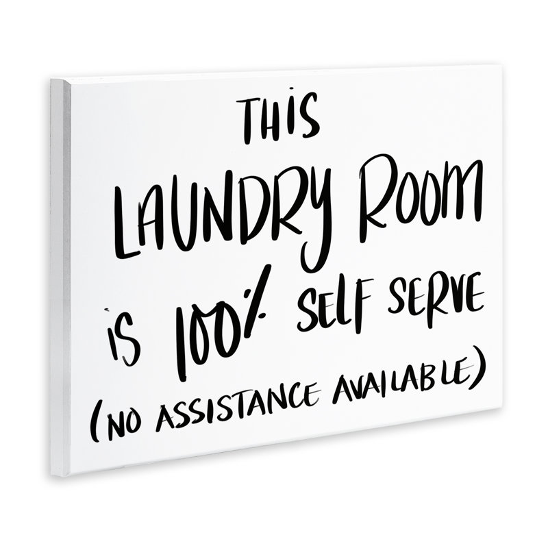 Plaque murale «Self Serve Laundry» sans assistance, design par SD Graphics Studio, H 10 po x l 15 po