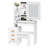 Vanity Desk with Sliding Mirror and Lights, Bedroom Dressing Table, Makeup Table with Drawers & Shelves, Hidden Storage Space