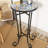 French Side Table With Ceramic Tile And Matte Black Metal Frame Colorful Patio Feature Steel Construction