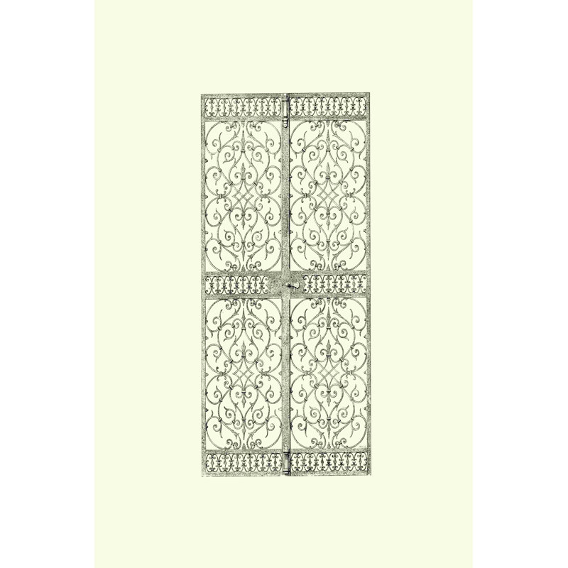 Barrière en fer forgé, H 36 po x l 24 po
