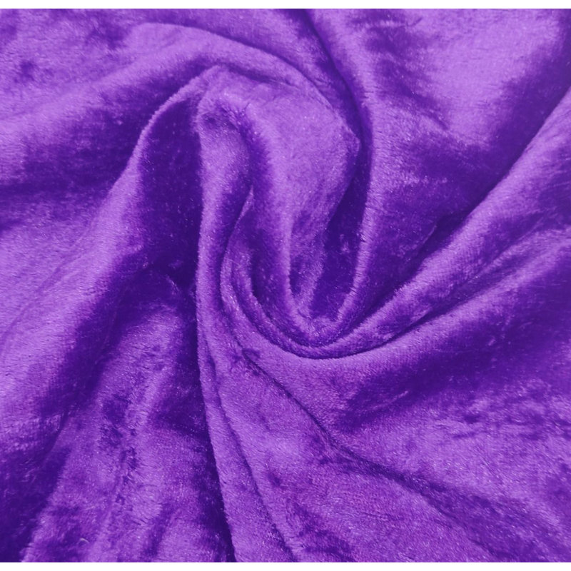 Purple Crushed Velvet Tablecloth 120'''', 108cm W x 108cm L, Purple