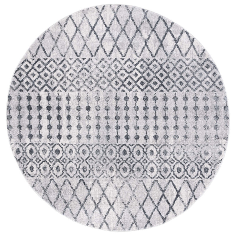 Toscana Performance Geometric Rug, Round 6'7"