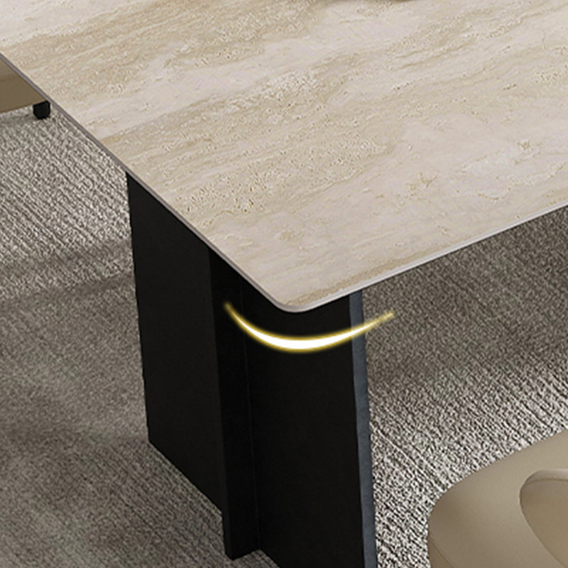 Ensemble 7 pièces table et chaises Rock Plate Simple, H 29,5 po x L 55,1 po x l 31,4 po
