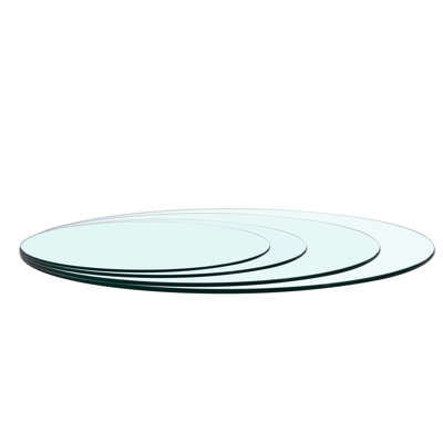Round 23.6 Inch 3/10 Thick Tempered Glass Table, Shatter - , Safe For Family Round, Inch, Thick, Shatters Into Granules, Use
