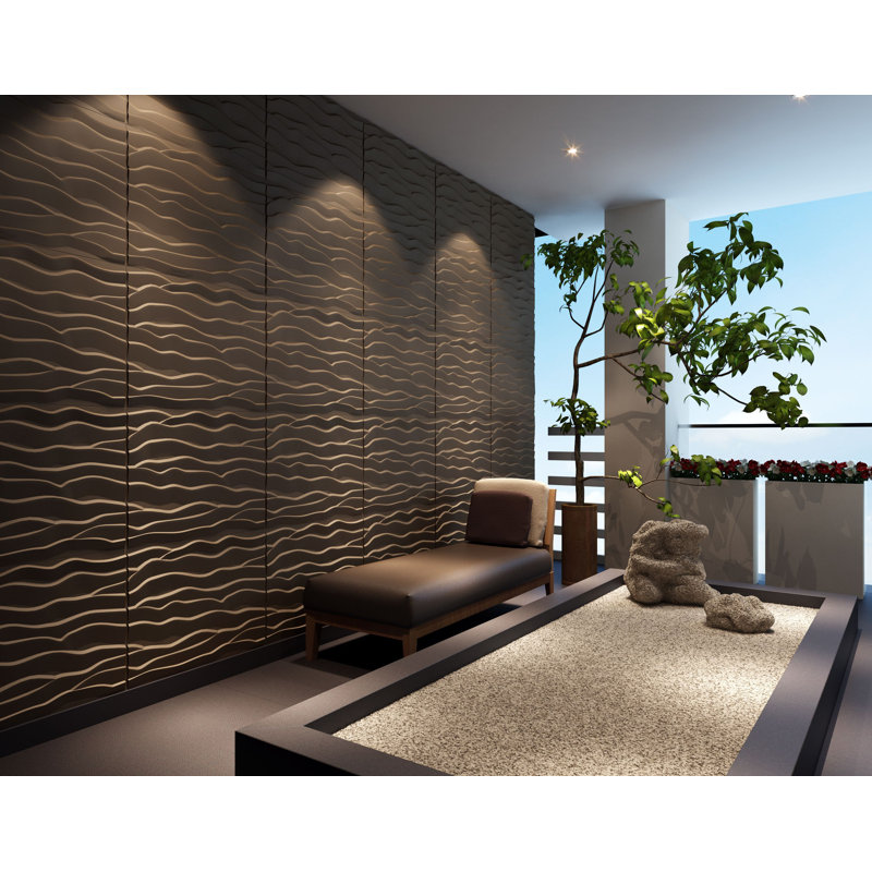 Off White 3D Textured Geometric Fiber Wall Panel