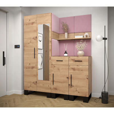 Aerne 4 Door Manufactured Wood Wardrobe