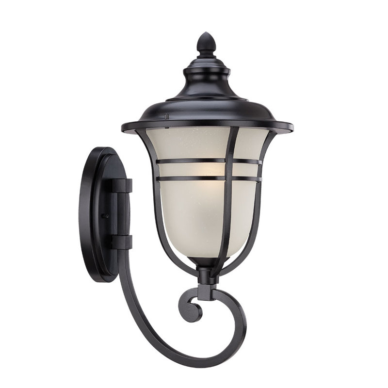 Lanterne murale d’extérieur 1 ampoule Berryhill, Noir mat