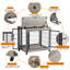 Table d'appoint pour chien sur roulettes avec portes doubles et plateau relevable-280929788-273330696