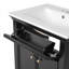 Meuble-lavabo de 24 po avec tiroir basculant, tablette réglable et charnières à fermeture en douceur-129865318