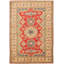 Tapis décoratif en laine rouge de conception unique 6 pi 10 po X 9 pi 8 po noué à la main New Age