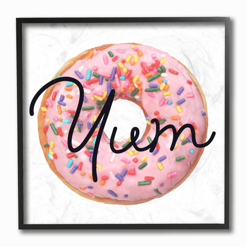 « yum aspersion bouée », impression, H 12 po x l 12 po, Giclée encadrée noir minuit