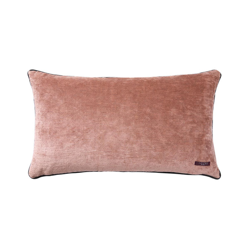 Boromee Velvet Pillow Cover & Insert, Rectangle 13"H x 22"W, Pink