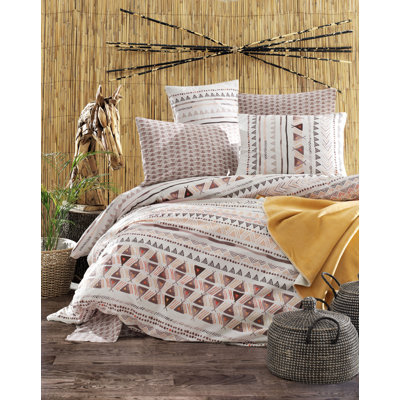 Cotton Geometric Shapes Duvet Cover