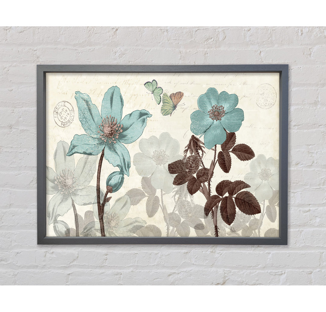 Blue Flower Stand Tall - Einzelner Bilderrahmen Kunstdrucke auf Leinwand