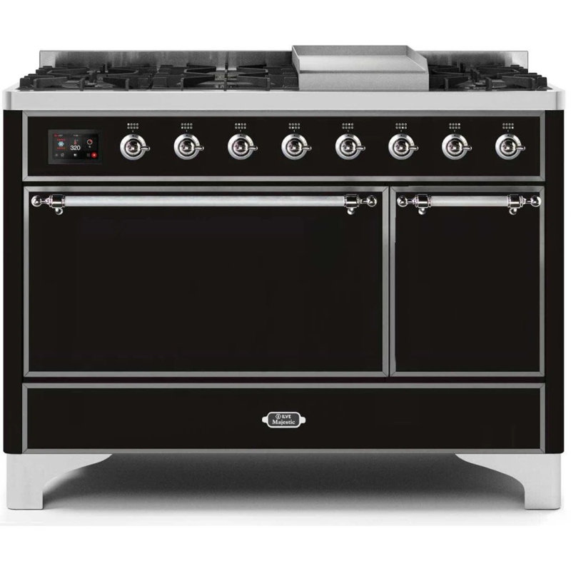 Majestic II 47.83" 5.02 Cu.Ft. Freestanding Dual Fuel with Griddle and Convection Oven, Stainless Steel/Copper