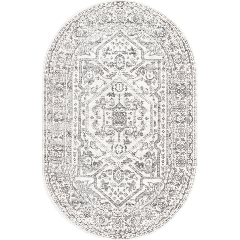 Oriental Indoor Rug, Oval 5'3" x 8'