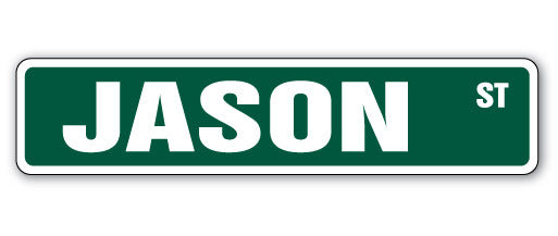 Plaque de rue Jason en plastique robuste 6 po x 24 po