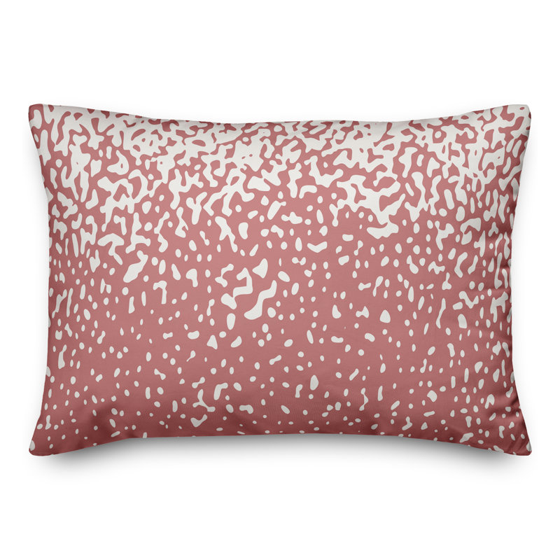 Housse et insert de coussin rectangulaire d'extérieur Ombre Dots 18, Rose