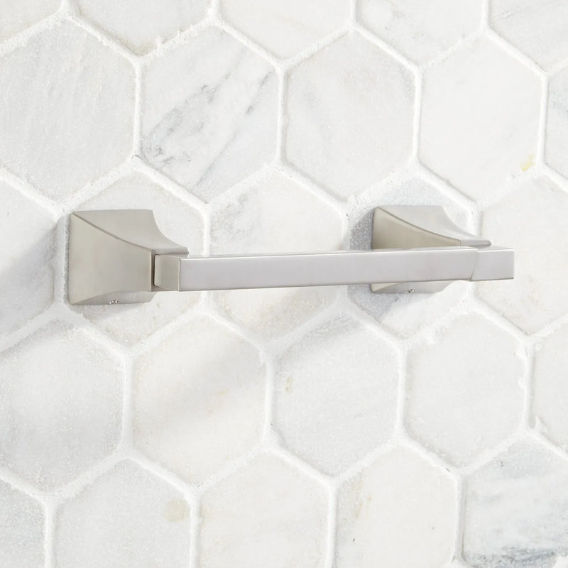 Totten Wall Mount Toilet Paper Holder, Brushed Nickel