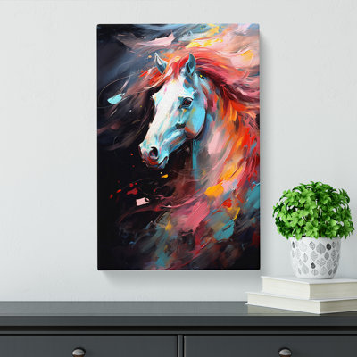 Pony Gestural - Wrapped Canvas