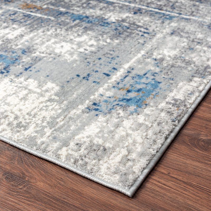 Michigamme Area Rug in Blue/Gray, Rectangle 8'6" x 11'6"