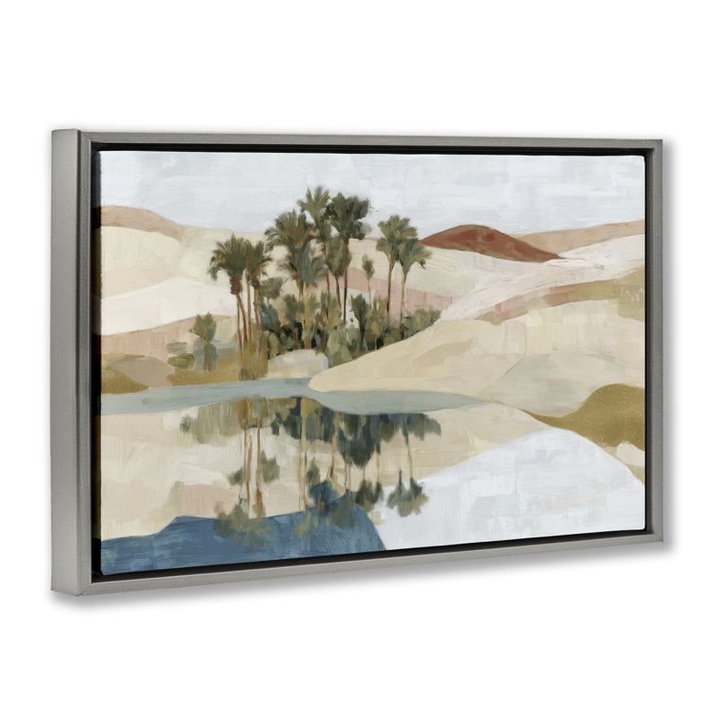 Cadre flottant Desert Oasis, 21 x 31, Lustre Grey Floater Framed