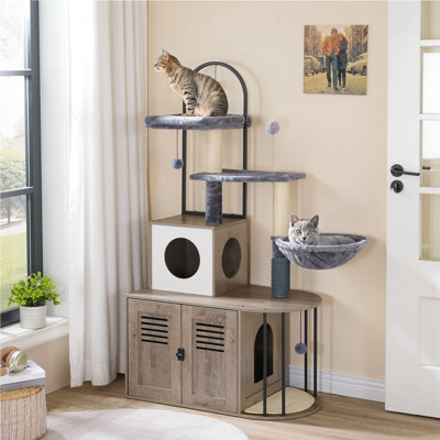 57'' Tall Fisk With Litter Box Enclosure