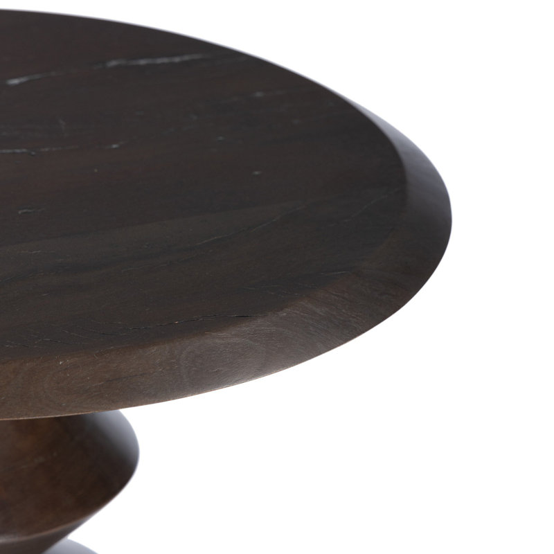 Stacked Solid Wood End Table