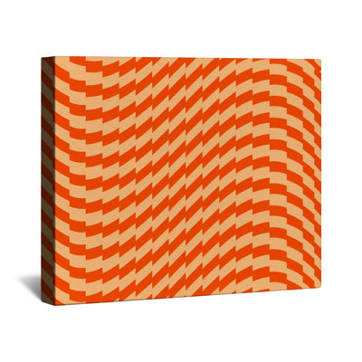 Toile tendue avec illusion optique orange et orange
