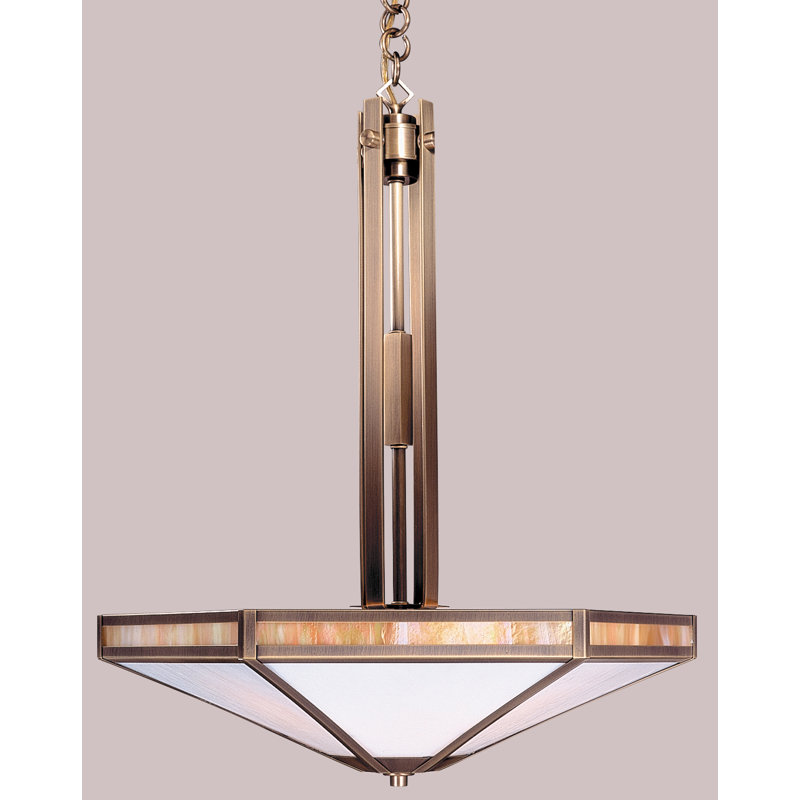 Luminaire suspendu 1 lampe à simple cuve McAlester, Laiton antique