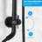 Durable Matte Black Shower Faucets & Systems, Air-injection Rainfall For Modern Bathrooms