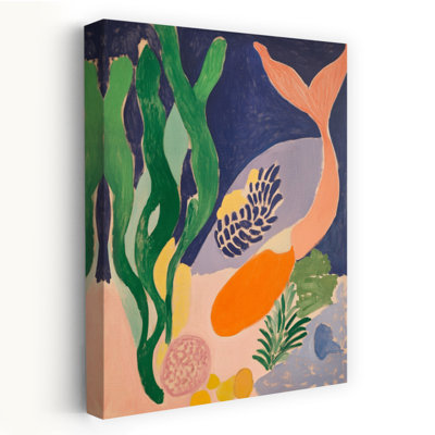Colorful Ocean Mermaid Colorful Modern Serene Ocean Tropical Wall Art Print