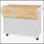 Chariot de cuisine polyvalent avec comptoir rabattable et rangement interne-94223937