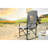 Heavy Duty Folding Camping Chair With Side Table - Grey Portable Oversized Directors For Beach Picnic Beach, Picnic, Lawn-1389166580