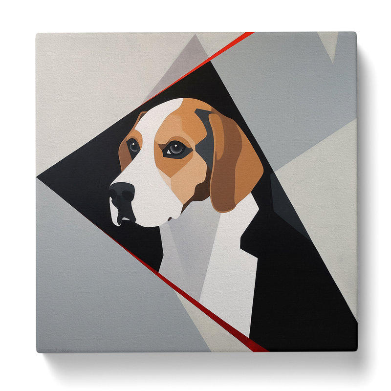 Beagle Suprematism No.1 - Wrapped Canvas, 35cm H x 35cm W x 3cm D