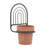 Metal Iron Wall Planter Contemporary Decorative Arched Frame Minimalist Style Vertical Garden Mount Accent Modern Geometric Design Durable Construction Indoor Outdoor Display Hanging Container-499693102