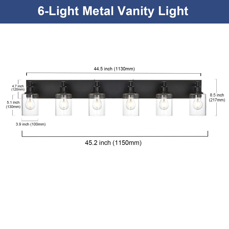 Hamersville 6 - Light Dimmable Vanity Light