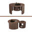 Ensemble de 2 tables basses rondes gigognes, petites tables basses 31,5 "et petites 18"