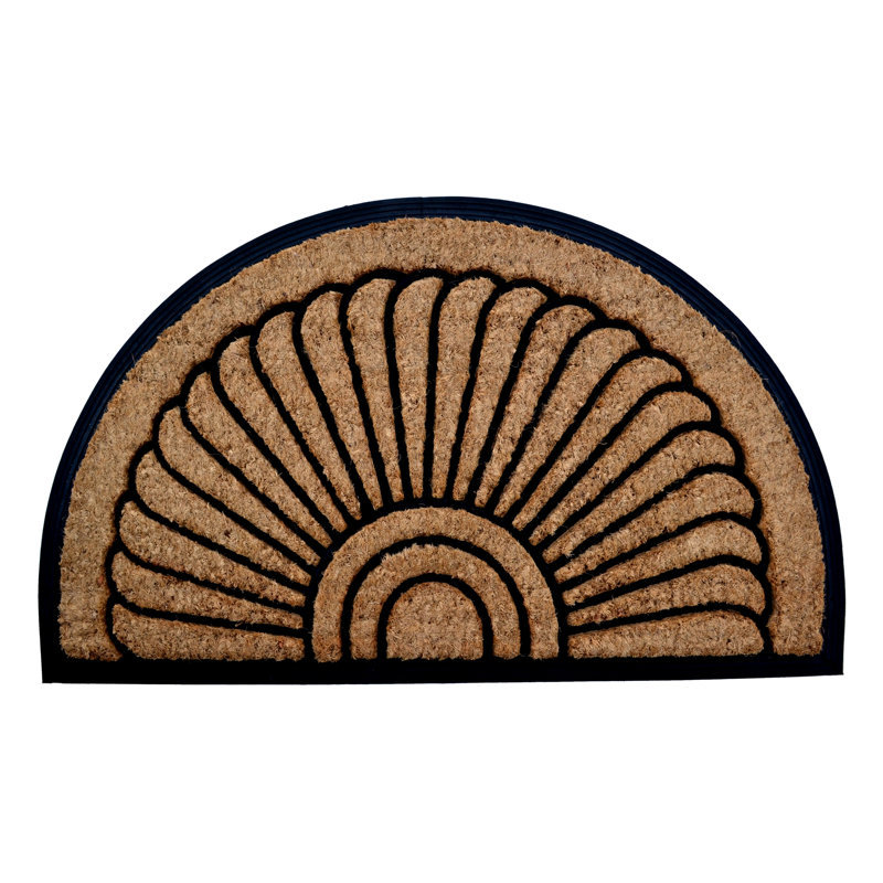 Needville Non-Slip Indoor Doormat, Semi-Circle 2' x 3'