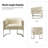 Rosetta Glam Armchair With Metal Legs-2000868417