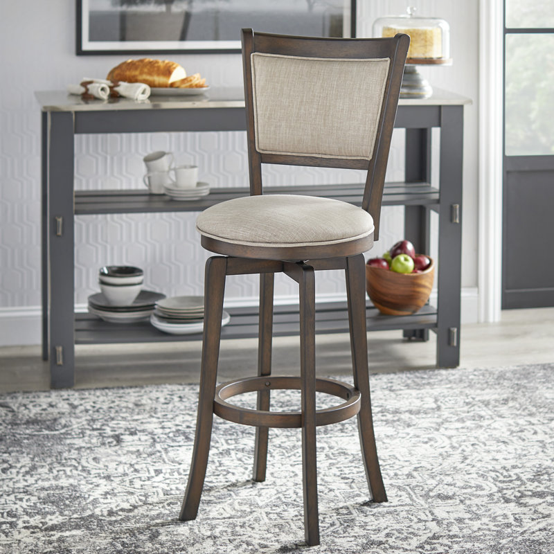 Amelia Swivel Stool, Bar Stool (30" Seat Height), Rustic Brown