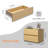 Commode empilable 2 tiroirs, petites commodes pour garde-robe, 23,6 po-1365286628