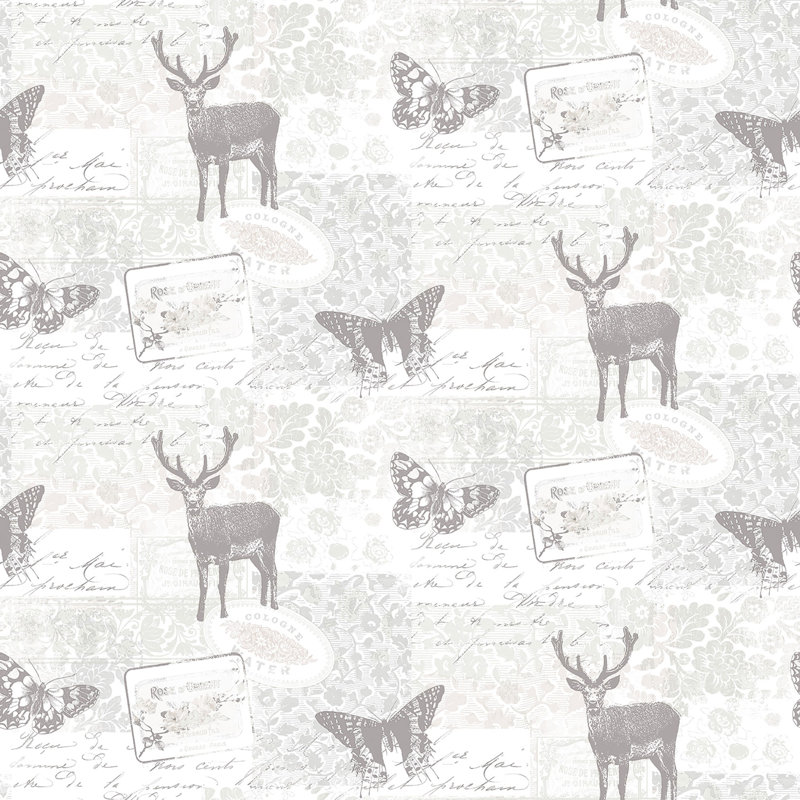 Nordic Elements Floral Textured 32.81' L x 20.87" W Wallpaper Roll, Silver/White
