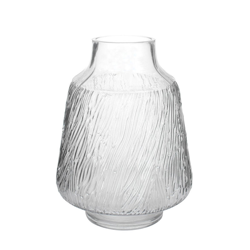 Vase en verre à motif tourbillon, H 9,80 po x l 5 po x P 5 po