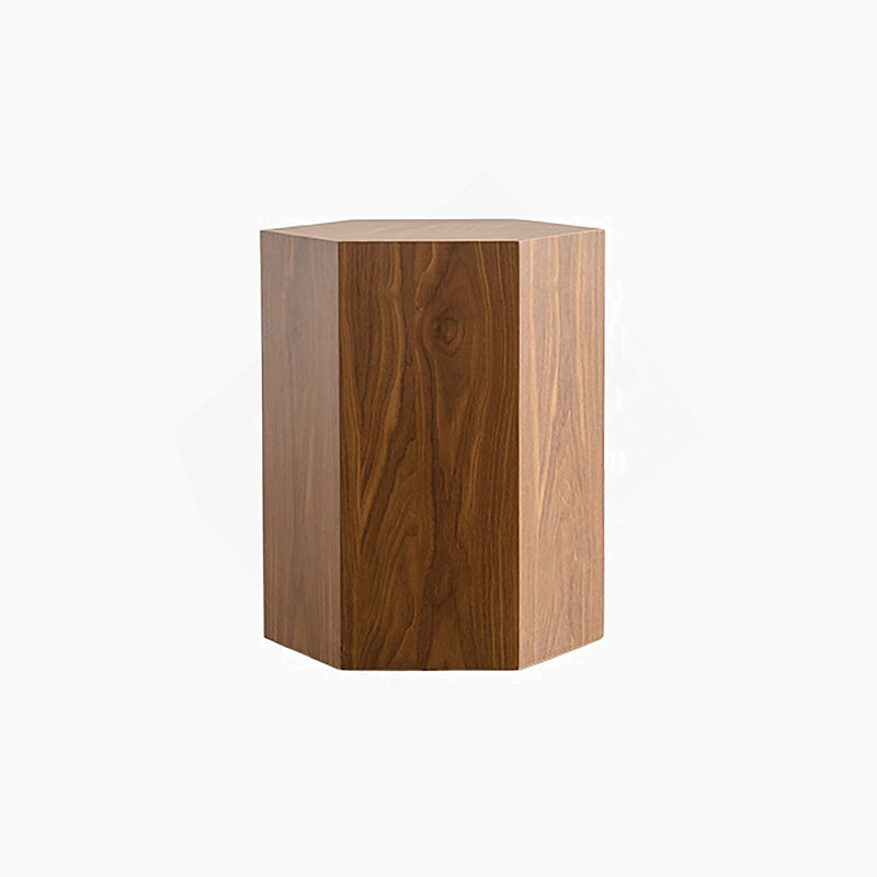Table basse Hexagon MDF, Noyer
