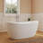 Fslefay 55'' Freestanding Bathtub Solid Surface Deep Soaking Tubs