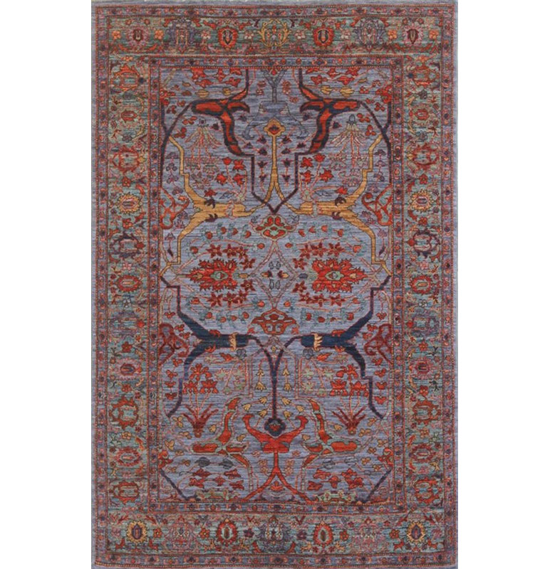 Traditional One-of-a-Kind Rectangle 4' x 6'2" Hand Knotted Area Rug