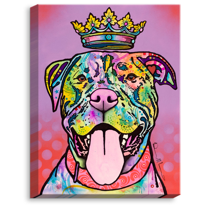 « impérial dog » par dean russo, impression sur toile tendue, H 14 po x l 11 po x P 1,5 po
