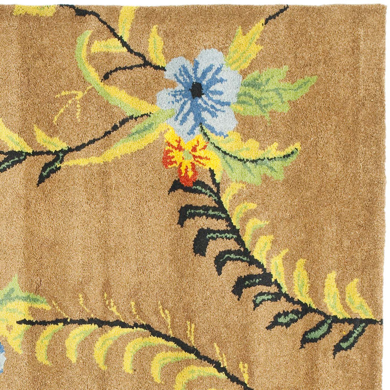 Soho Hand Tufted Wool And Viscose Floral Rug, Rectangle 3'6" x 5'6"