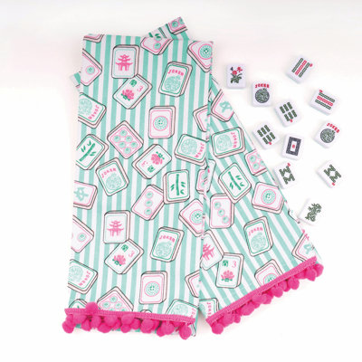 Mahjong Stripe Pom-pom Kitchen Towel Set